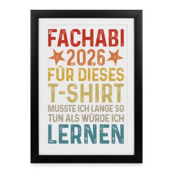 Fachabi 2026 - Affiche encadrée (27 × 37 cm) - noir - Devant