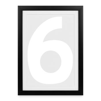Numéro 6 - Affiche encadrée (27 × 37 cm) - noir - Devant