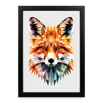 Fox Love Foxes Red Fox Vulpes Little Fox - Framed poster (27 × 37 cm) - black - Front