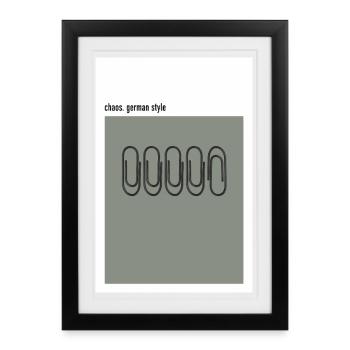 Chaos German Style Paper Clip - Framed poster (27 × 37 cm) - black - Front