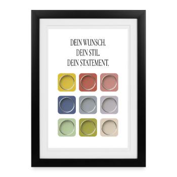 Your desire Your style Your statement - Framed poster (27 × 37 cm) - black - Front