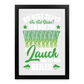 Gym TU ES PLUS RAIDE, JE SUIS UN POIREAU, C’EST ÇA - Affiche encadrée (27 × 37 cm) - noir - Devant