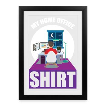 Night Shift Coder Programmer Desk Graphic - Framed poster (27 × 37 cm) - black - Front