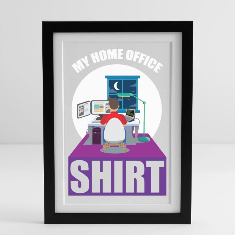 Night Shift Coder Programmer Desk Graphic Framed poster (27 × 37 cm)