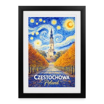 Częstochowa, Poland - Framed poster (27 × 37 cm) - black - Front