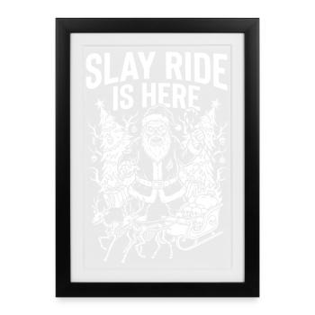 Slay Ride Gothic Christmas - Affiche encadrée (27 × 37 cm) - noir - Devant