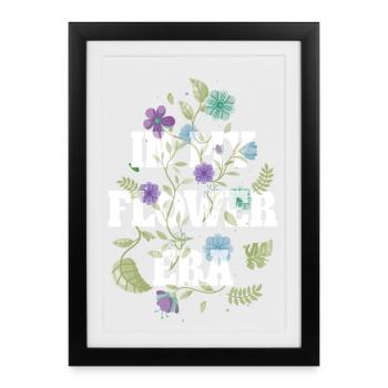 In My Flower Era – Déclaration florale moderne - Affiche encadrée (27 × 37 cm) - noir - Devant