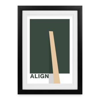 Align – Design Statement - Framed poster (27 × 37 cm) - black - Front