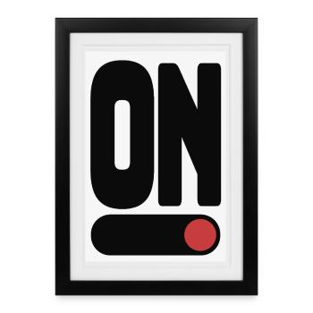 ON Statement Poster Minimal Design - Framed poster (27 × 37 cm) - black - Front