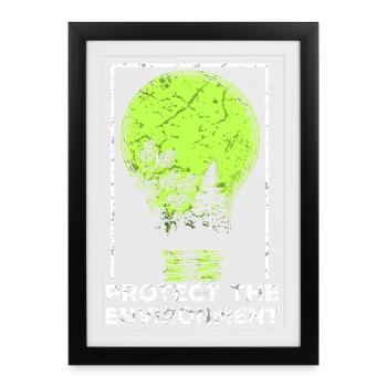 protect nature - Framed poster (27 × 37 cm) - black - Front