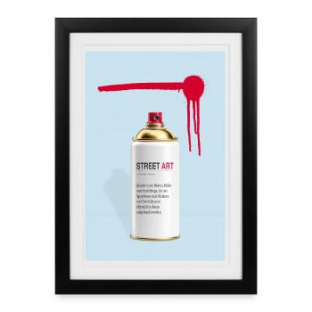 Street Art Definition Spray Can Design - Framed poster (27 × 37 cm) - black - Front