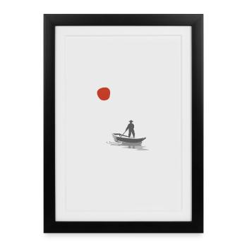 Zen Silence – Minimalist Japan Art - Framed poster (27 × 37 cm) - black - Front