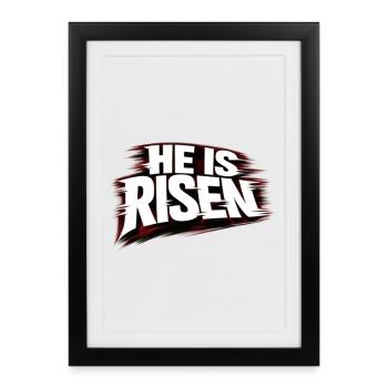 he is risen - Framed poster (27 × 37 cm) - black - Front