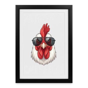 Eggi Chicken Chicken - Framed poster (27 × 37 cm) - black - Front