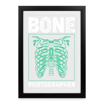Radiologiste Radiologie Radiologie Technicien en radiologie IRM - Affiche encadrée (27 × 37 cm) - noir - Devant