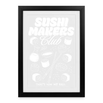 Sushi Makers Club - Framed poster (27 × 37 cm) - black - Front