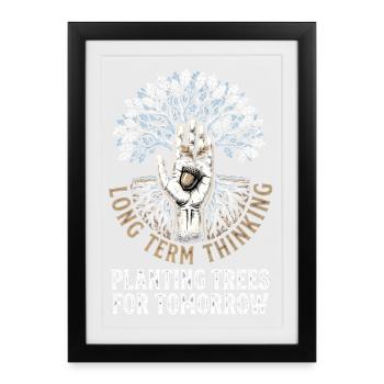 Plantation à long terme - Affiche encadrée (27 × 37 cm) - noir - Devant