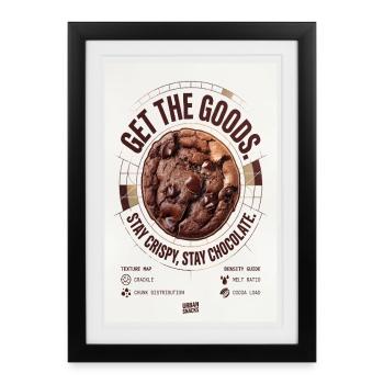 Obtenez le badge Cookie au Chocolat The Goods - Affiche encadrée (27 × 37 cm) - noir - Devant