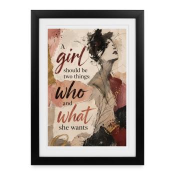 who and what - Framed poster (27 × 37 cm) - black - Front
