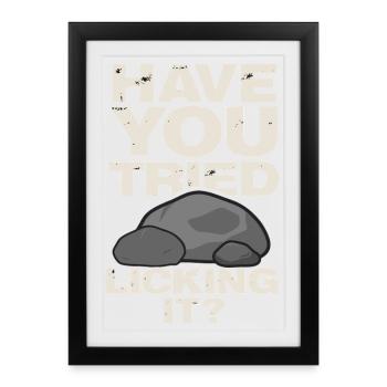 Chasse de pierres Nature, géologie, collectionneurs de pierres Trésors - Affiche encadrée (27 × 37 cm) - noir - Devant