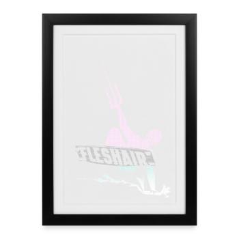 Kitesurfers - Framed poster (27 × 37 cm) - black - Front