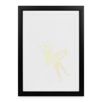 Kiteman - Affiche encadrée (27 × 37 cm) - noir - Devant