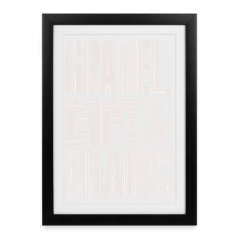 Chemise cadeau de vélo de gravier - Affiche encadrée (27 × 37 cm) - noir - Devant