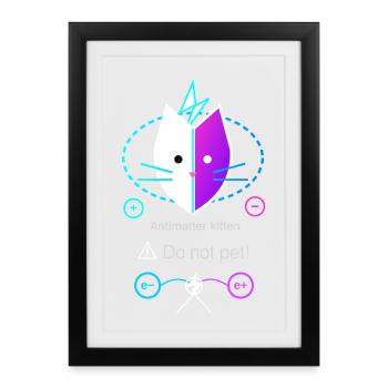 Antimatter Kitten - Framed poster (27 × 37 cm) - black - Front