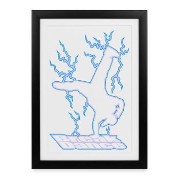 Electric breakdance - Framed poster (27 × 37 cm) - black - Front