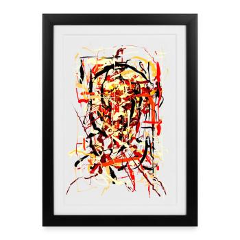 Flaming Devil - Framed poster (27 × 37 cm) - black - Front