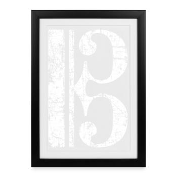 Violin key, tenor key, viola key - Framed poster (27 × 37 cm) - black - Front
