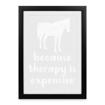 Horse Horses - Framed poster (27 × 37 cm) - black - Front
