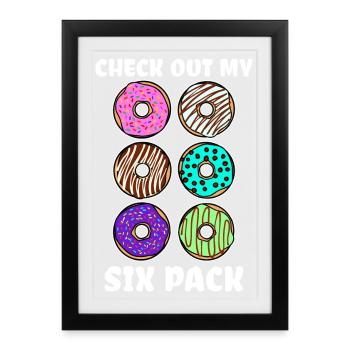 Funny statement donut candy snacking - Framed poster (27 × 37 cm) - black - Front