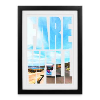 ADIEU - Affiche encadrée (27 × 37 cm) - noir - Devant