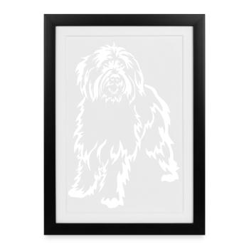 Schafpudel "Black Edition" - Gerahmtes Poster (27 × 37 cm) - Schwarz - Vorne