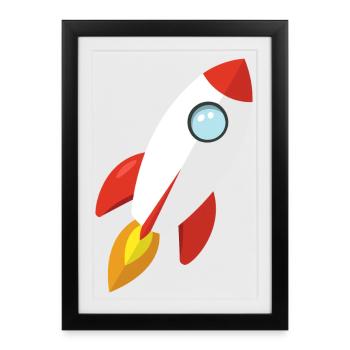 Rocket - Framed poster (27 × 37 cm) - black - Front