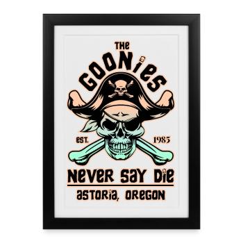 THE GOONIES 8 - Affiche encadrée (27 × 37 cm) - noir - Devant