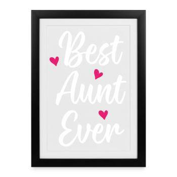 Meilleure tante de tous les temps - Affiche encadrée (27 × 37 cm) - noir - Devant