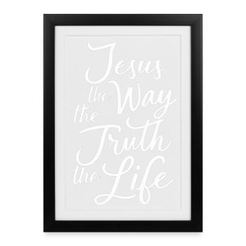Vérité de la Voie de Jésus - Affiche encadrée (27 × 37 cm) - noir - Devant