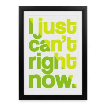 Just Can't (dark) - Framed poster (27 × 37 cm) - black - Front