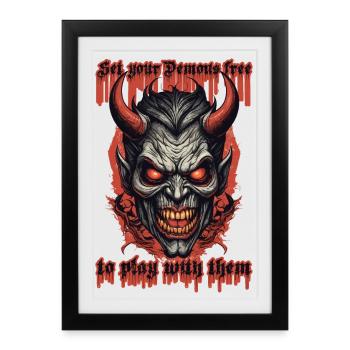 Demons to play with - Framed poster (27 × 37 cm) - black - Front