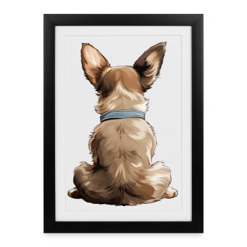 Chihuahua - Affiche encadrée (27 × 37 cm) - noir - Devant