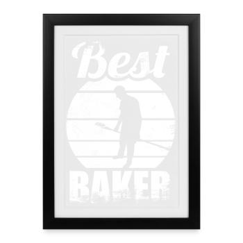 Best Baker - Framed poster (27 × 37 cm) - black - Front