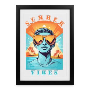 Hipsters cool - Affiche encadrée (27 × 37 cm) - noir - Devant