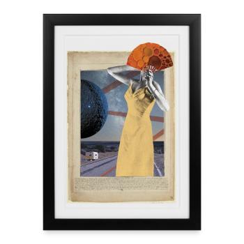Voyageuse Aventure Van Life Route - Affiche encadrée (27 × 37 cm) - noir - Devant