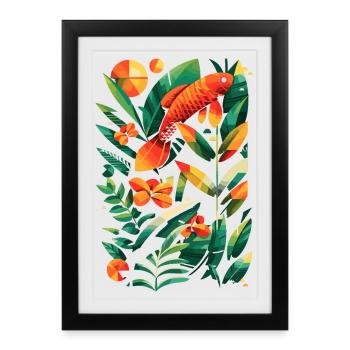 Fishing Graph - Framed poster (27 × 37 cm) - black - Front