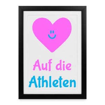 To the athletes: Mental strength first - Framed poster (27 × 37 cm) - black - Front