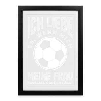 Funny Football Football Fan Gift - Framed poster (27 × 37 cm) - black - Front