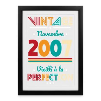 18th Birthday - Vintage - November 2007 - Framed poster (27 × 37 cm) - black - Front