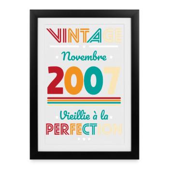 18th Birthday - Vintage - November 2007 - Framed poster (27 × 37 cm) - black - Front